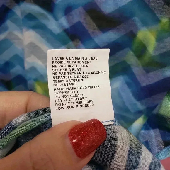 Tribal Chevron Print Burnout Top - Picture 5 of 6